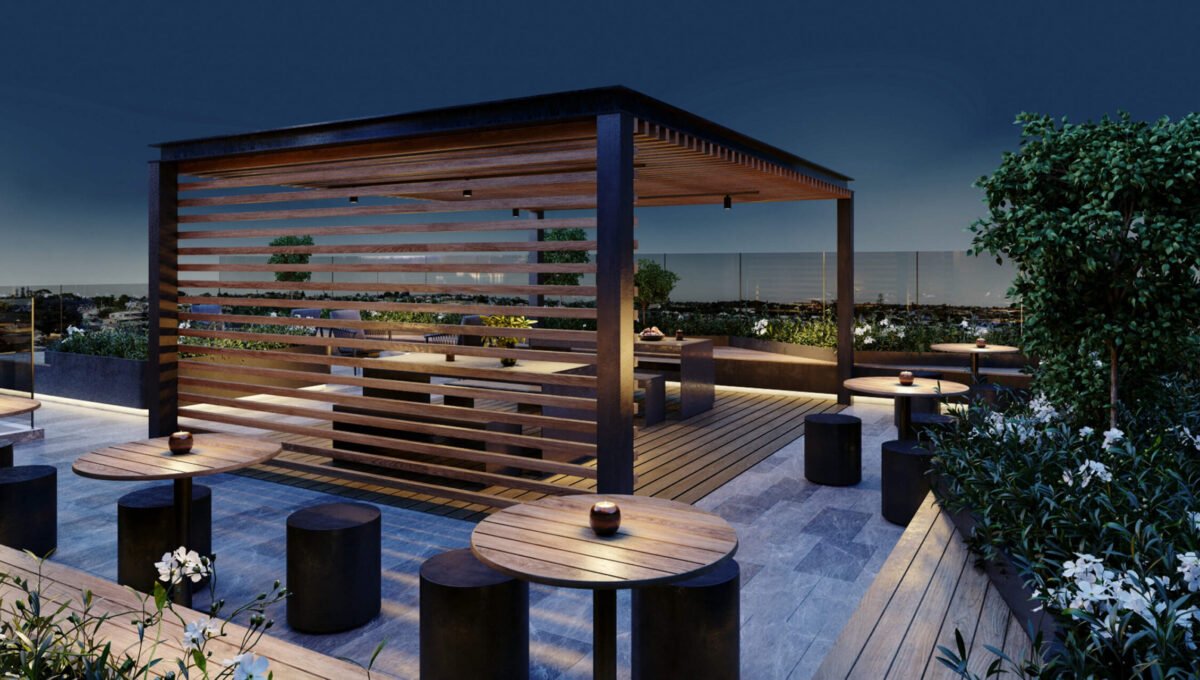Roof Terrace View - Elevation Northcote Apartments